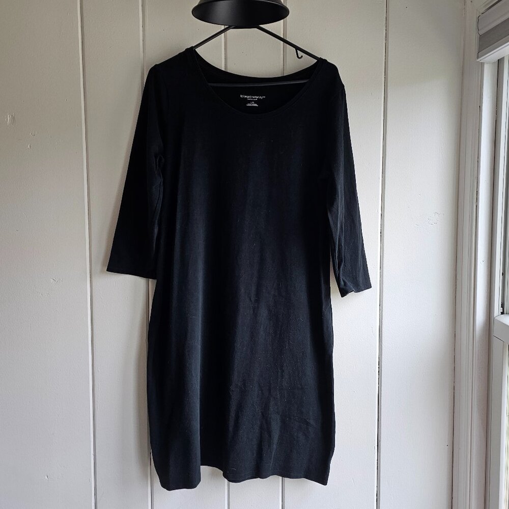 Liz Lange Maternity Black Long Sleeve Dress Size Large